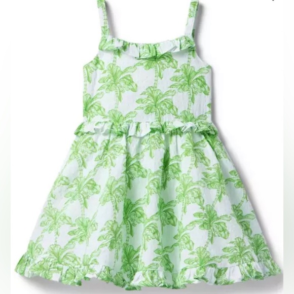 NWT Janie and Jack Palm Tree Ruffle Dress 6 Sundress - Picture 2 of 12